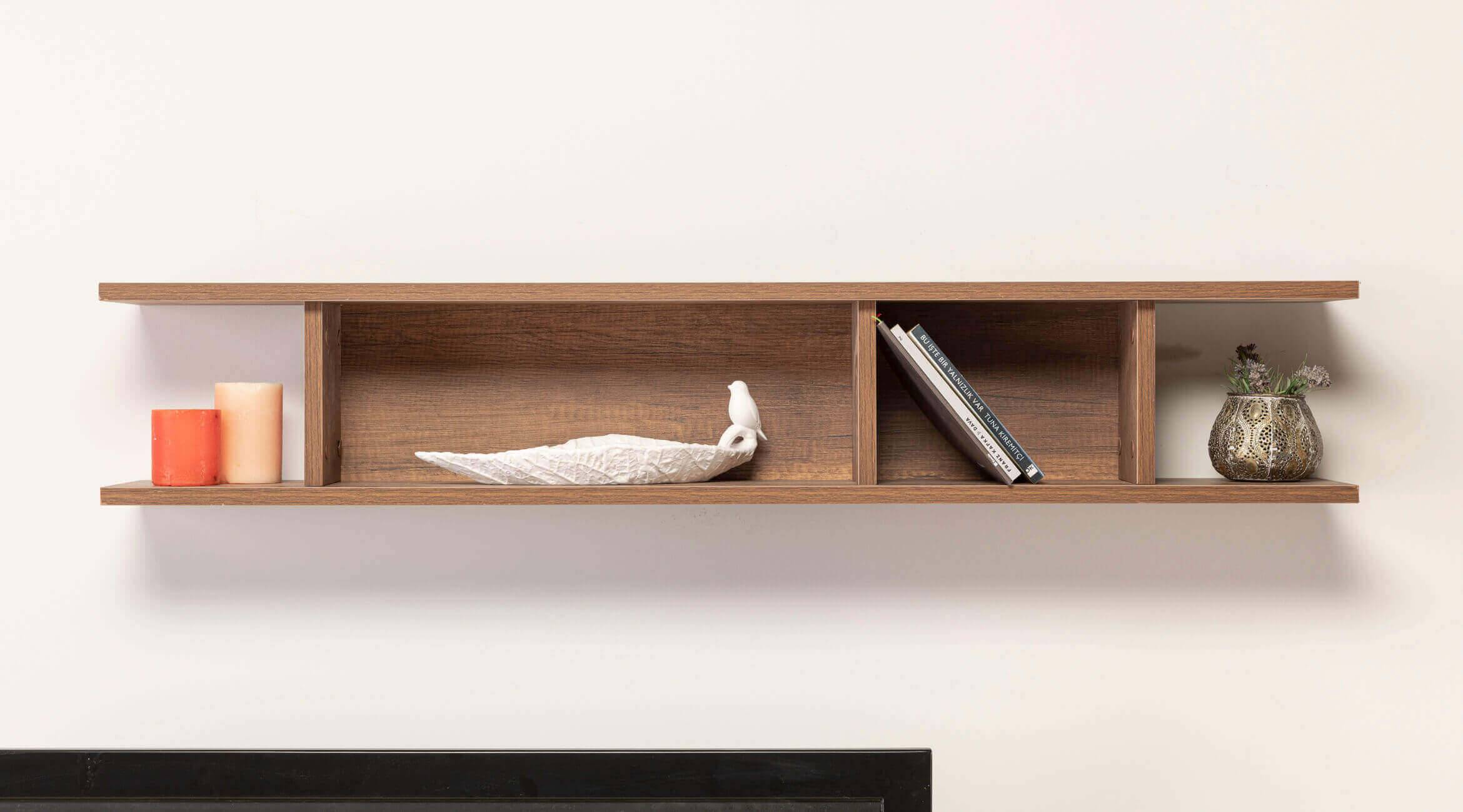 Wooden Furniture Modern Living Room Decoration Wall Shelf Wood Luxury Furniture