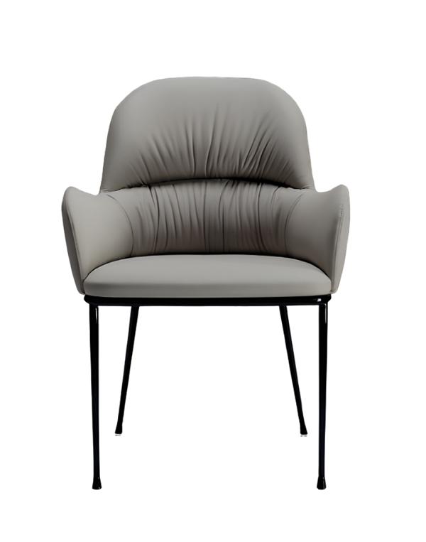 Dining chair, kitchen chair, armchair, wood, fabric, modern, beige.