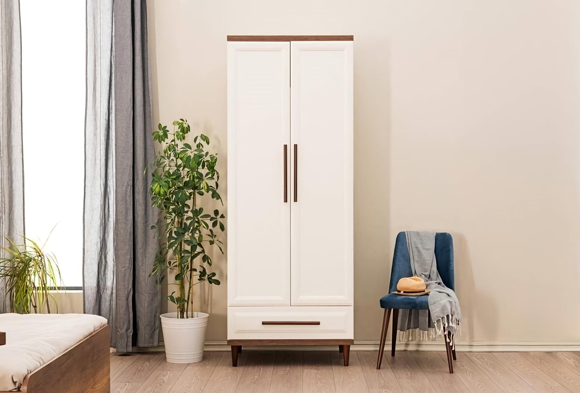 Bedroom closet wooden furniture decor white wardrobe cabinets