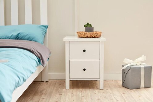 Bedroom wooden furniture bedside table design modern style