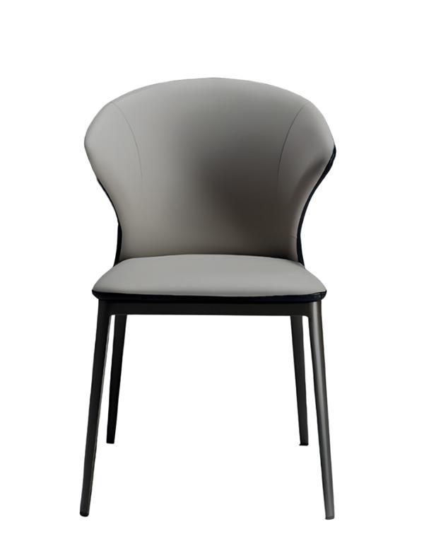 Dining Room Chairs Luxury Metal with Leather Modern Style Armchair