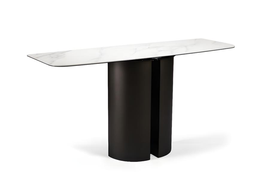 Console Table White Wood Modern Furniture Black Table Style Design Console
