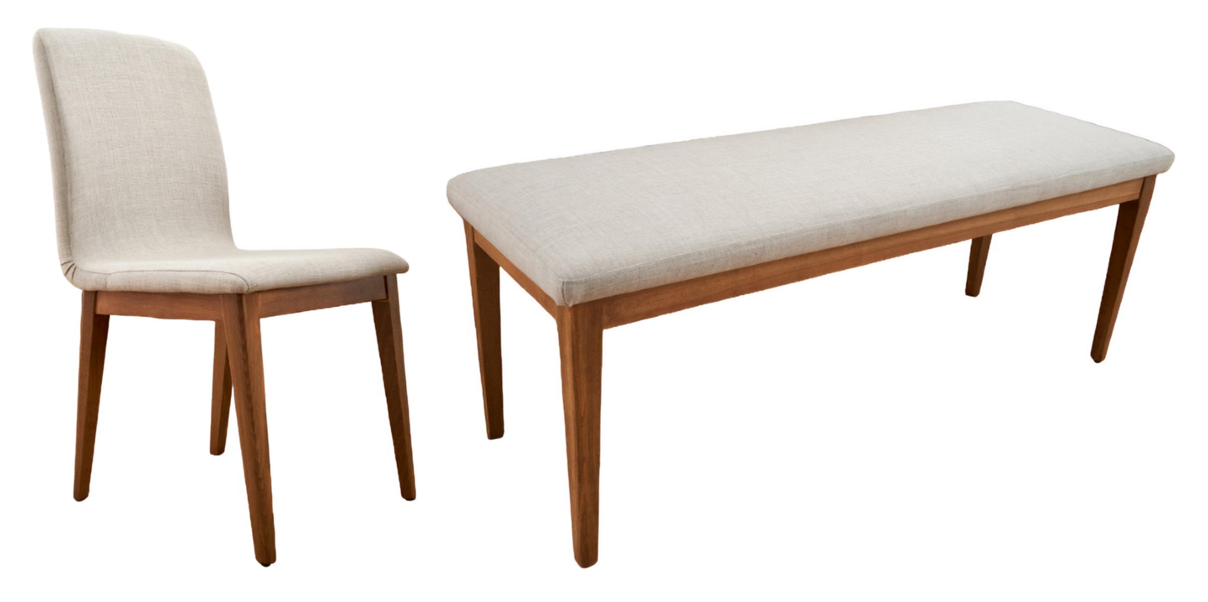 Wooden furniture set chair with bench luxury modern design chairs designer benches