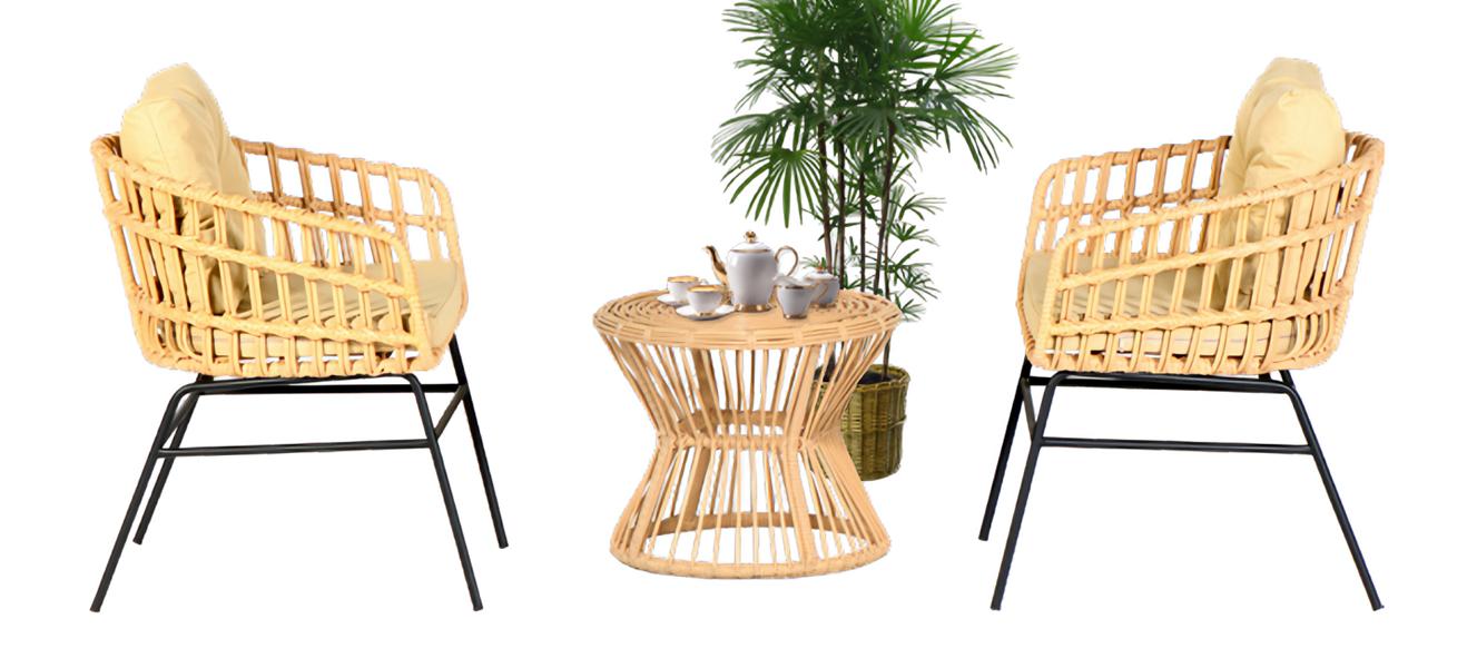 Sofa set garden furniture set 3 pieces terrace table chair coffee table modern new