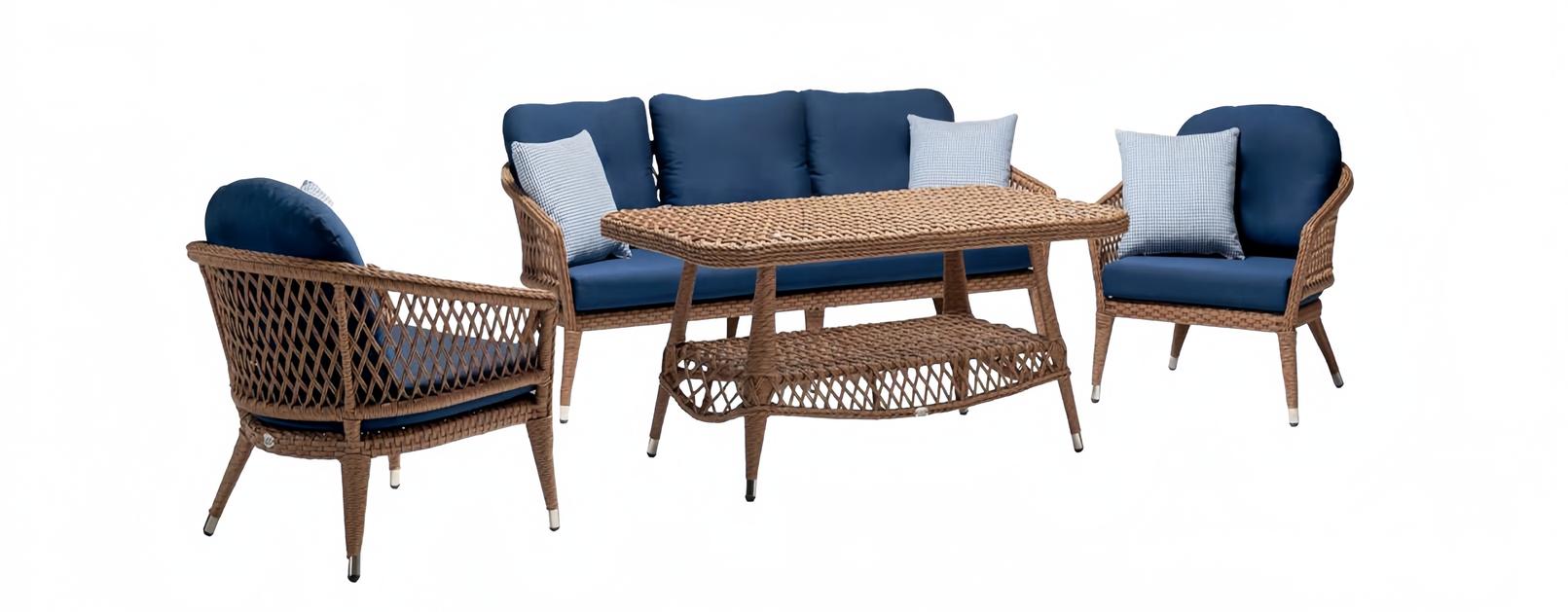 Garden sofa set rattan furniture terrace set balcony outdoor lounge furniture 4-piece.