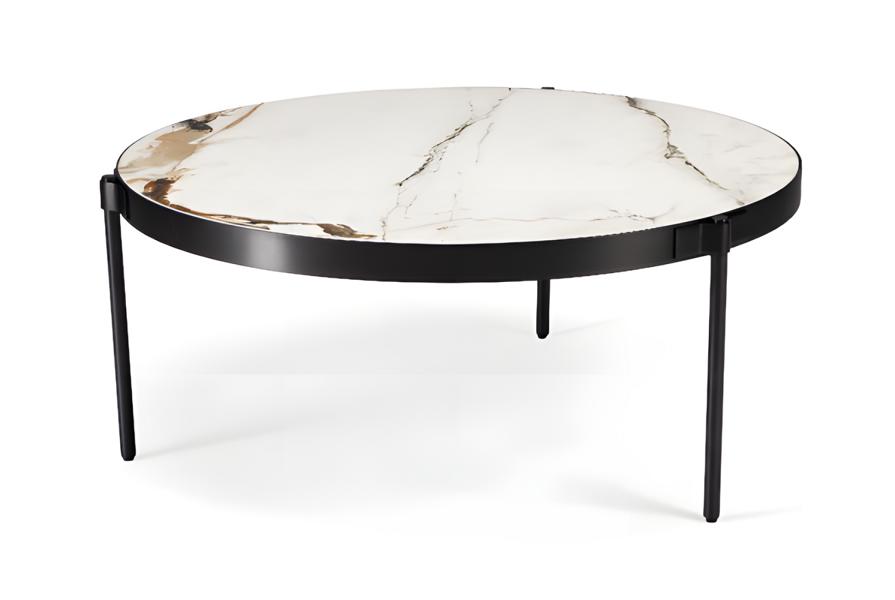 Luxury Design Coffee Table Beige Wood Side Table Living Room