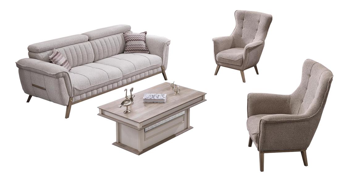 Sofa set couch upholstery furniture living room table 4-piece.