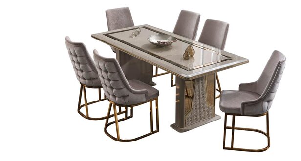 Dining Room Set Complete Dining Group Dining Set Chairs Armchair 5-piece.