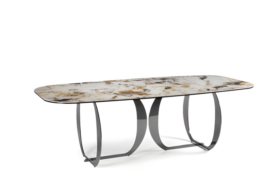 Table Luxurious dining table made of stainless steel Dining tables Dining tables Kitchen tables