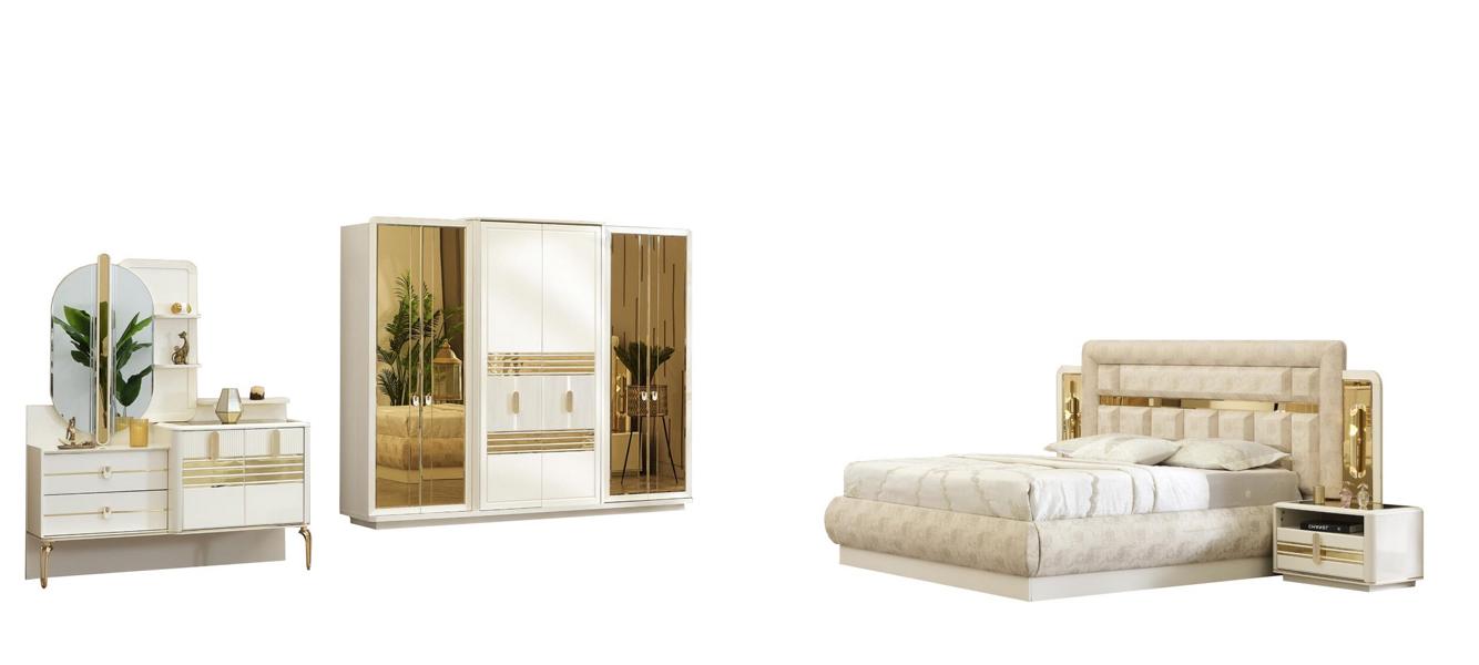 Bedroom complete set bed set furniture guest room cabinet 6 pieces.