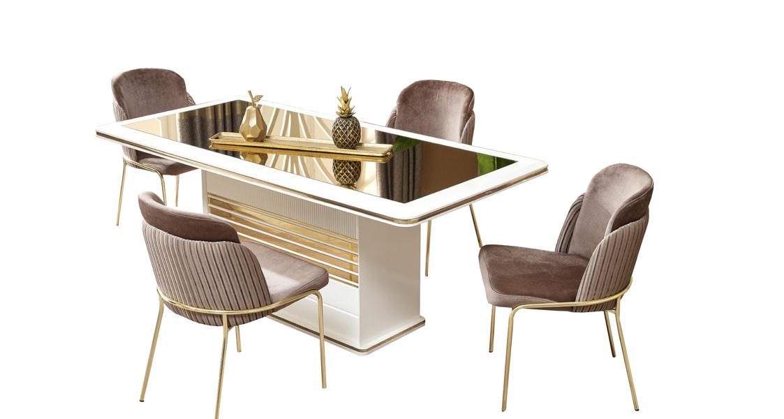 Dining table chairs dining area dining group dining room furniture table seating 5-piece