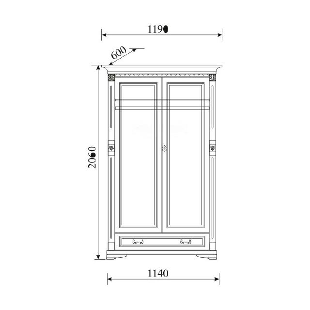 Classic cupboards wardrobe cabinet wall wardrobe solid colonial style O2D