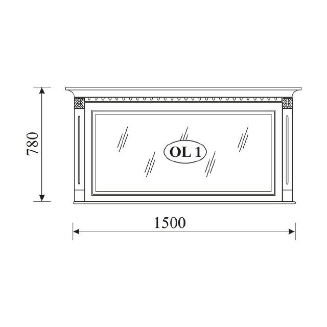 Classic designer mirror wall mirror with real wood frame colonial style