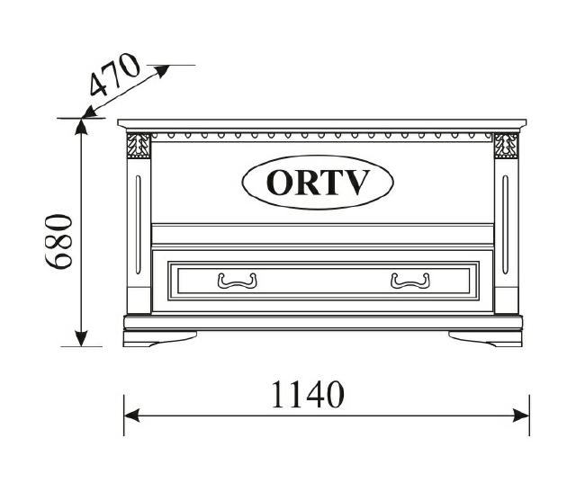 Classic TV cabinet RTV, solid colonial style TV cupboard ORTV.