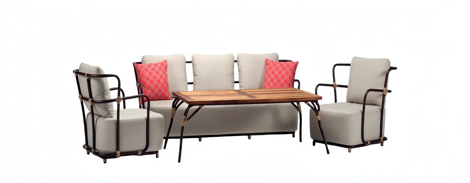 Rattan furniture set garden lounge sofa set lounge furniture patio furniture 4 pieces