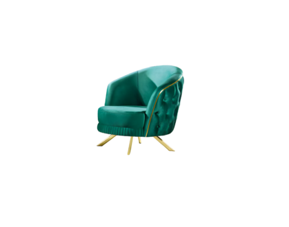 Armchair 1-seater upholstered sofas design luxury fabric couch green lounge club