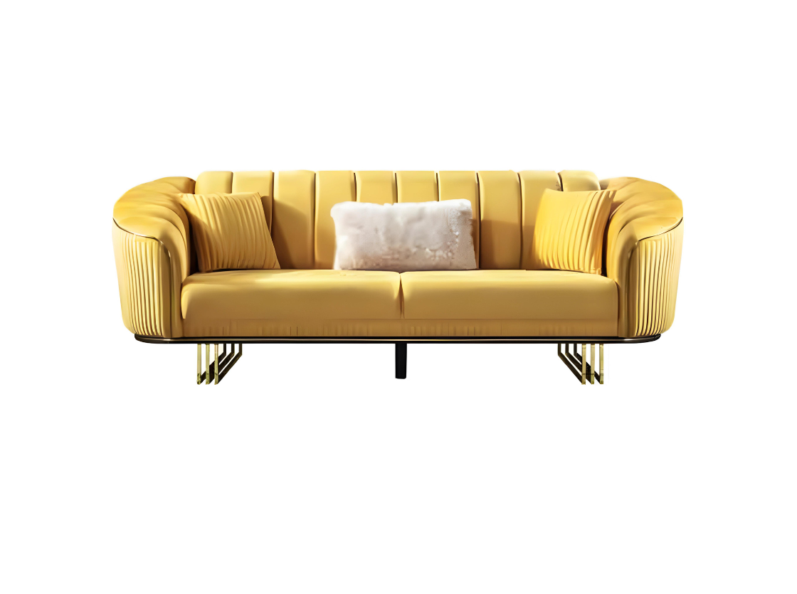 Design sofa 3-seater living room couch upholstered sofas fabric sofa.