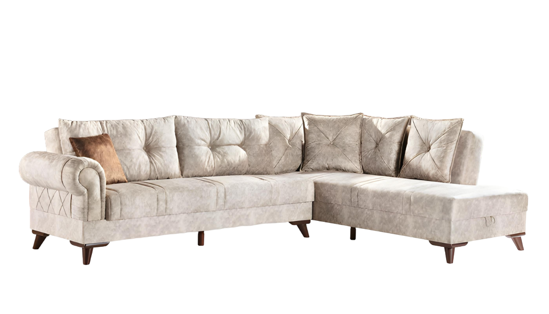 Design corner sofa L-shape bed function couch textile sofa bed storage soft cushions