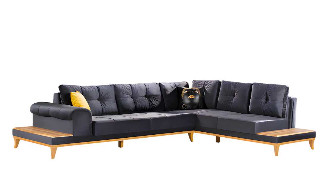 Corner sofa seating group couch living landscape L-shape design new