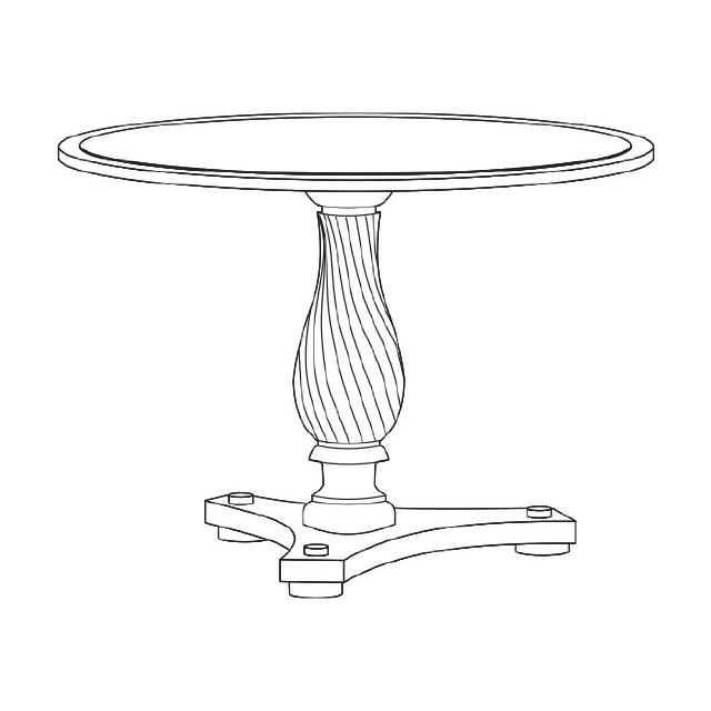 Classic round table solid rustic tables dining tables model ZB-4