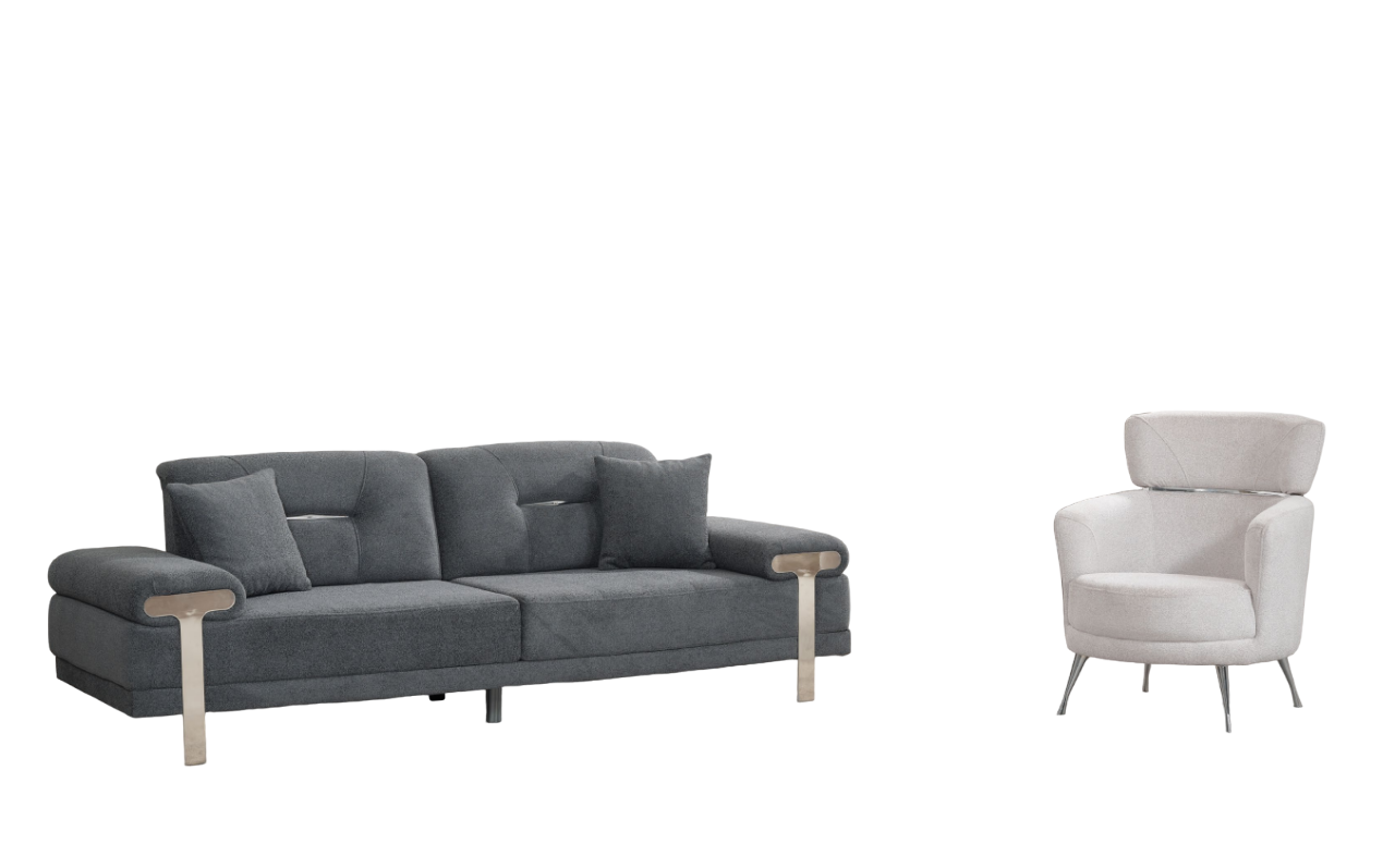 Luxury sofa set 3+1 seater couch upholstery three-seater set textile 2 pcs immediate