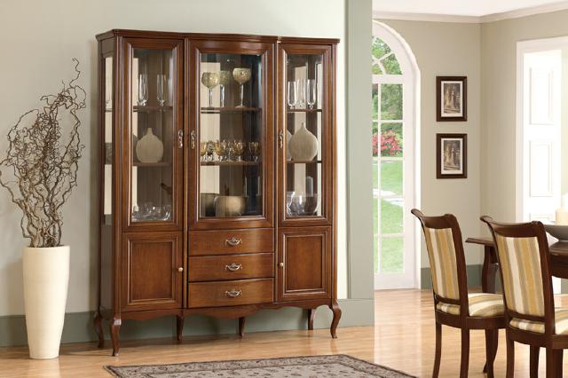 High-quality showcase cabinet wood glass showcases classic Italian furniture new