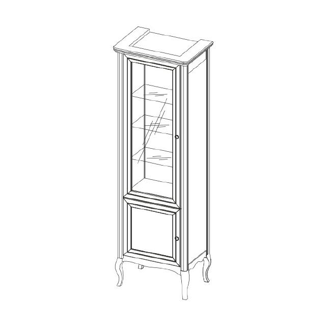 Cabinet Real Wood Solid Wood Classic Display Cabinet Display Cabinet Model PR-W 1-2