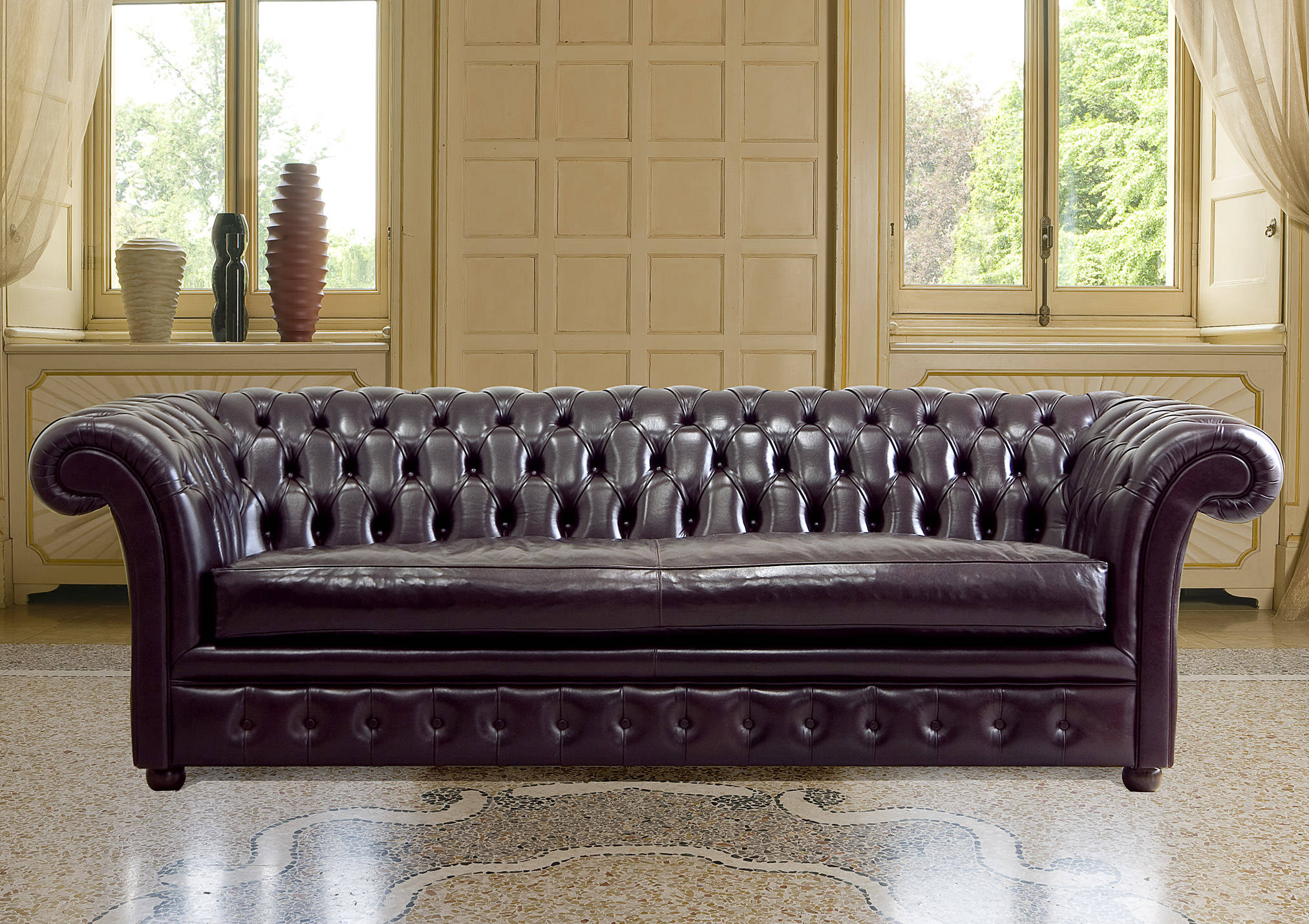 Cushion Couch Sofa Classic Chesterfield New Chesterfield 3-Seater New Kensington