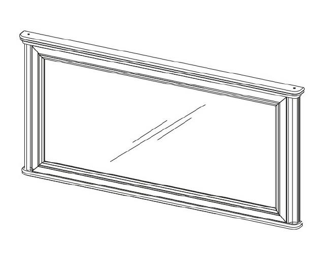 WALL MIRROR WOOD FRAME RECTANGULAR MIRROR DESIGNER Prato PR-L1