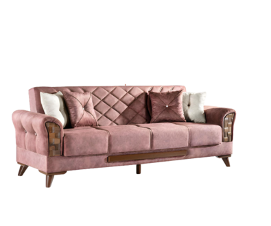 Textile Sofa 3-Seater Upholstered Sofas Design Couch Furniture Three-Seater 225cm