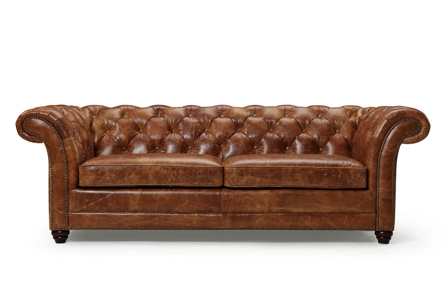Chesterfield Leather Sofa Couch Upholstered 3-Seater Upholstered Faux Leather Sofas Couches New