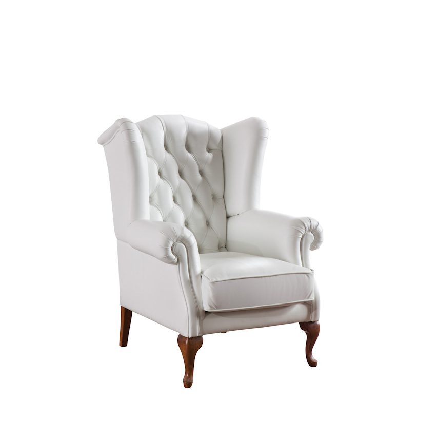 Chesterfield Armchair Upholstered TV Office Couch Genuine Leather CL-F3