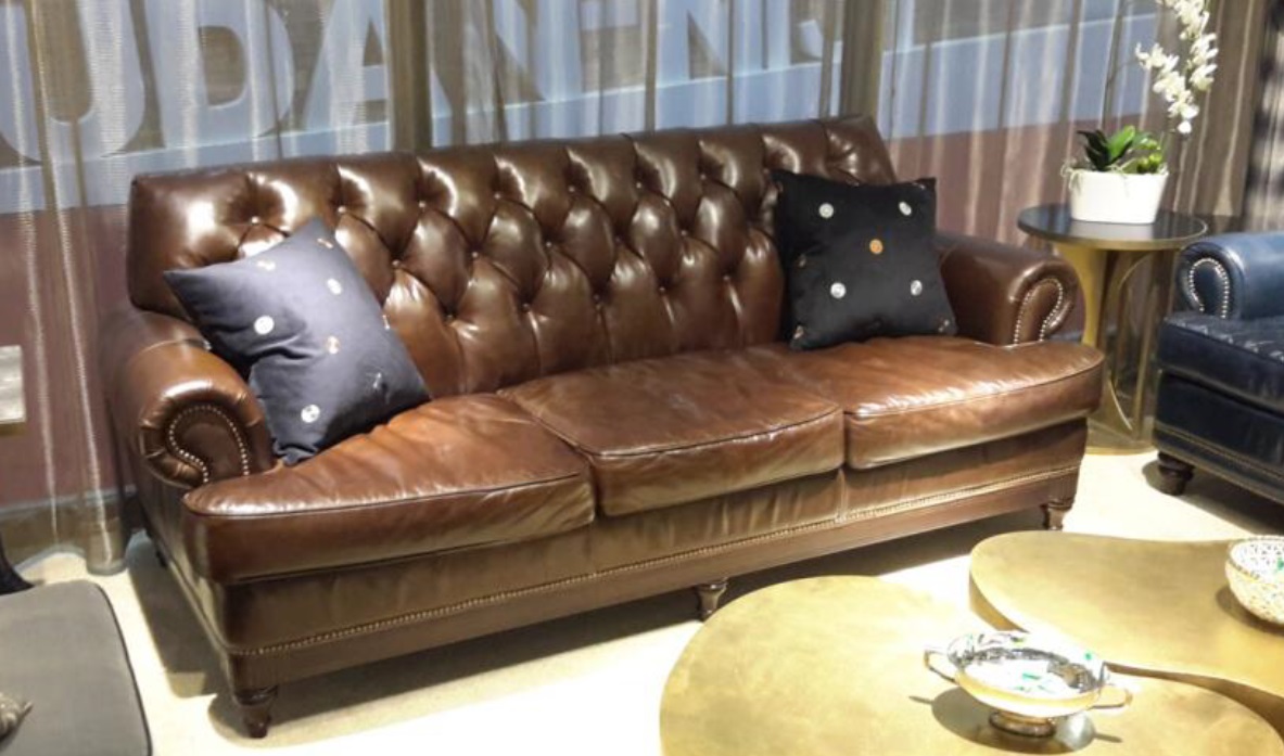 3-Seater Sofa 100% Faux Leather Antique Style Leather Couch Upholstered Sofas Armchairs A28