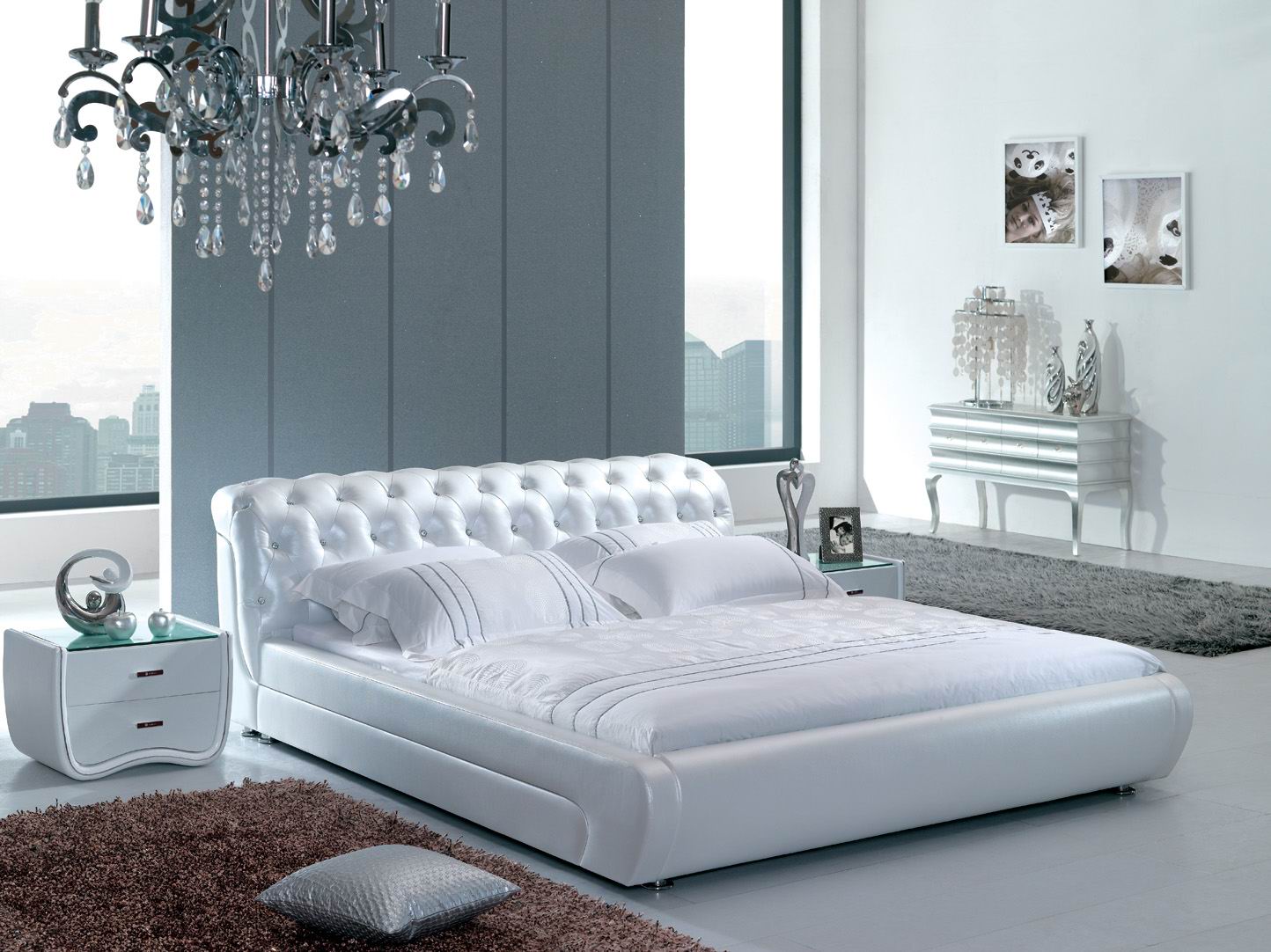 UPHOLSTERED BED LEATHER BED BED MODEL S-0816 160/180/200X220CM