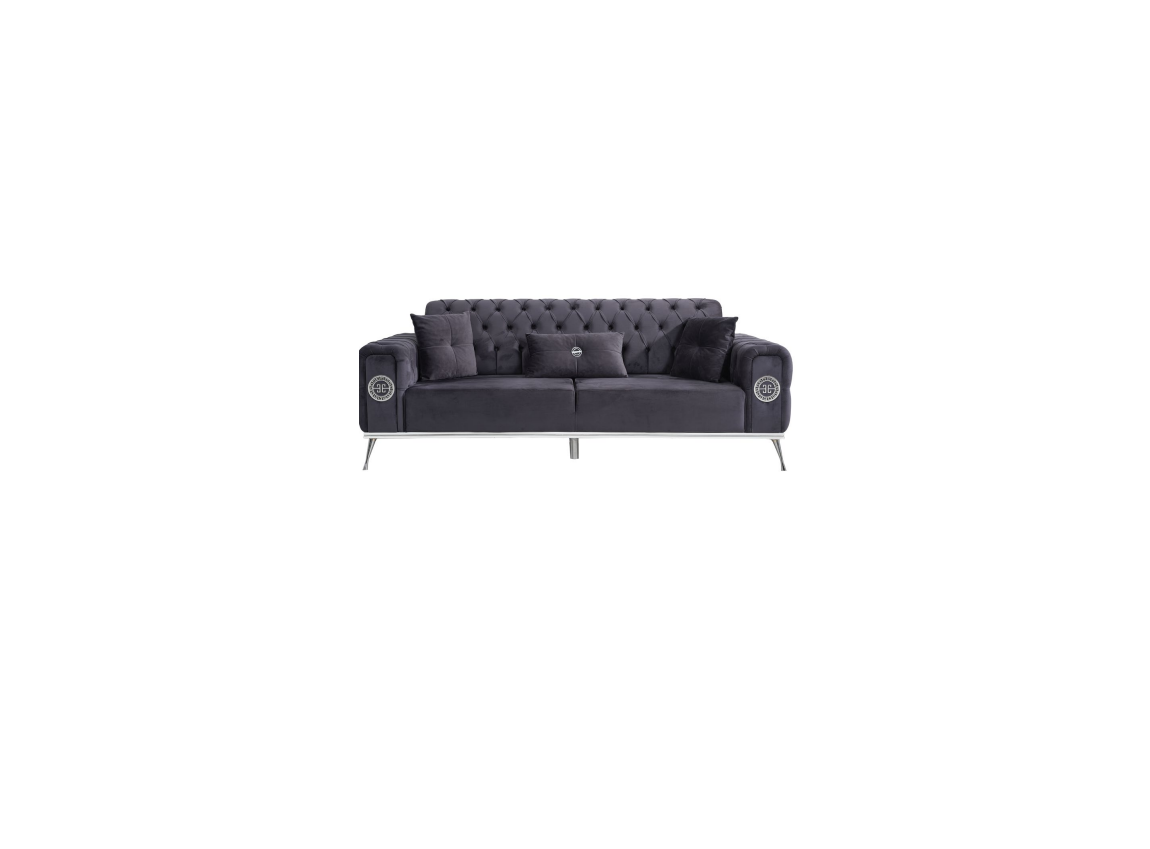 Textile Sofa 3-Seater Sofa Upholstered Sofas Design Couch Furniture Three-Seater New