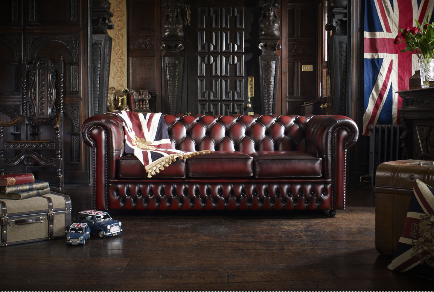 CHESTERFIELD Faux Leather SOFA 3-SEATER NEW Leather Sofa Couch Set Three-Seater