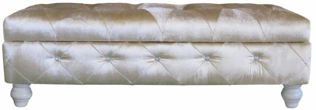 Chesterfield trunk chaise lounges bed crystals stool leather armchair textile NEW
