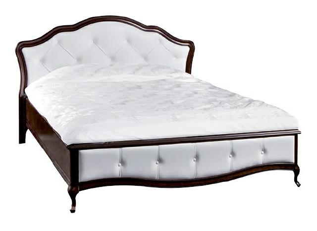 Bed, double bed, king bed, bedroom, classic leather bed model V-2T