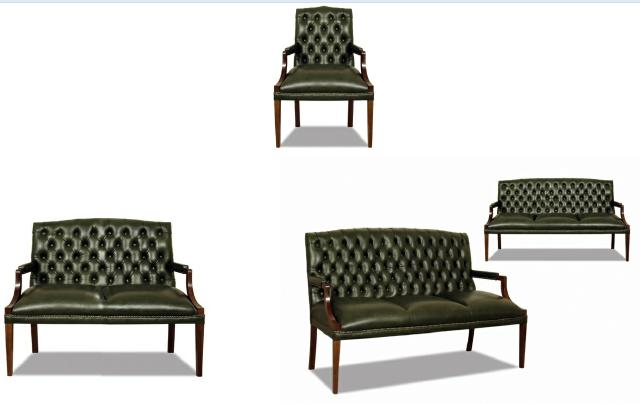 Sofa set 3+2+1 leather sofa couch sofa set Chesterfield English style