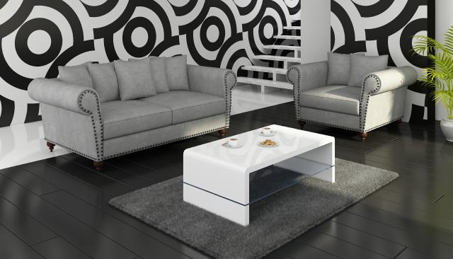 BIG SOFA XXL CHESTERFIELD TEXTILE SOFA COUCH 250cm UPHOLSTERY SET DESIGN NEW