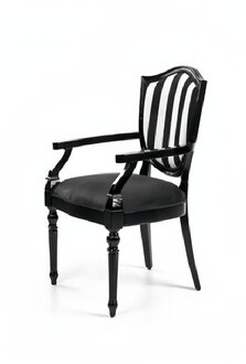 Upholstered chair Modern design textile chair Black dining room luxury furniture