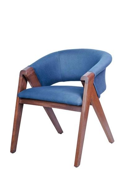 Upholstered chair Modern Design Textile Chair Blue Dining Luxury Furniture