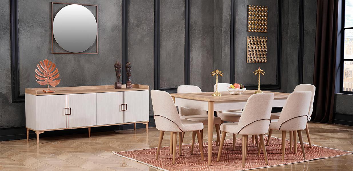 Dining table dining group seating group chairs mirror dining room furniture dining group console