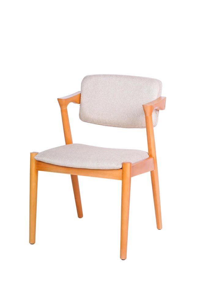 Modern upholstered chair design chair white wood dining luxury furniture