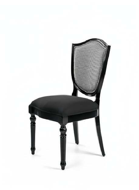 Upholstered chair Modern design textile chair Black dining room luxury furniture