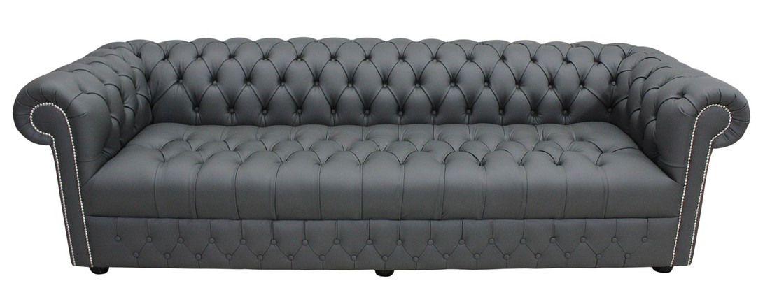 XXL Big Sofa Couch Chesterfield 480cm Upholstered Sofas 4-Seater Leather Textile #216