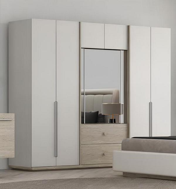Wardrobe Bedroom Cabinet Closet Built-in Cabinet with Mirror