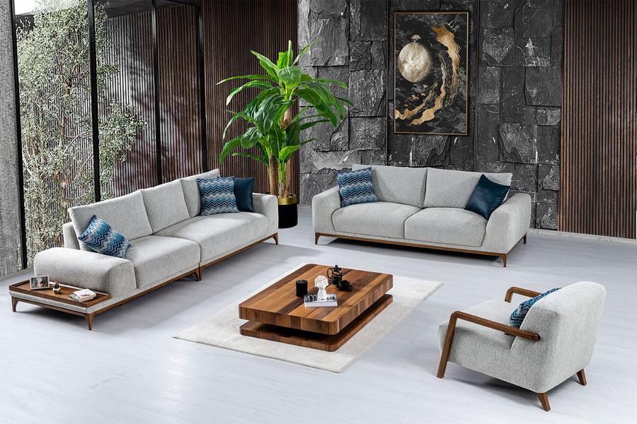 Sofa living room set upholstered furniture set sofa combination seating set 4+3+1