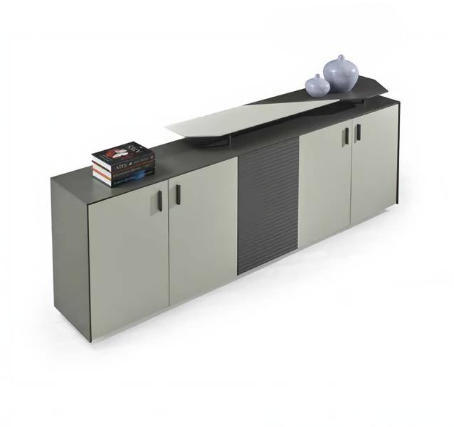 Sideboard Side cabinet cabinet dresser Beige Gray wood office furniture