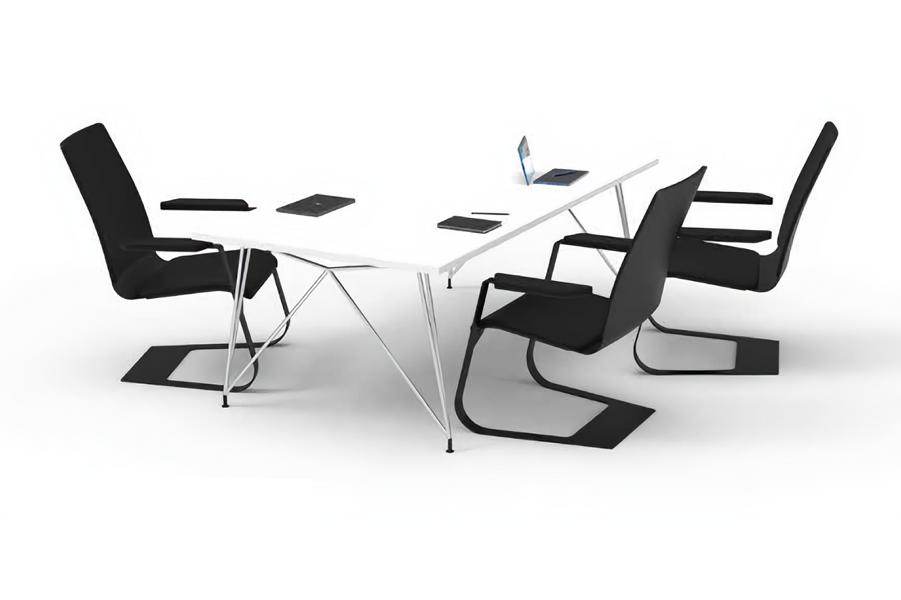 White 4-Seater Desk Workstation Counter Multifunctional